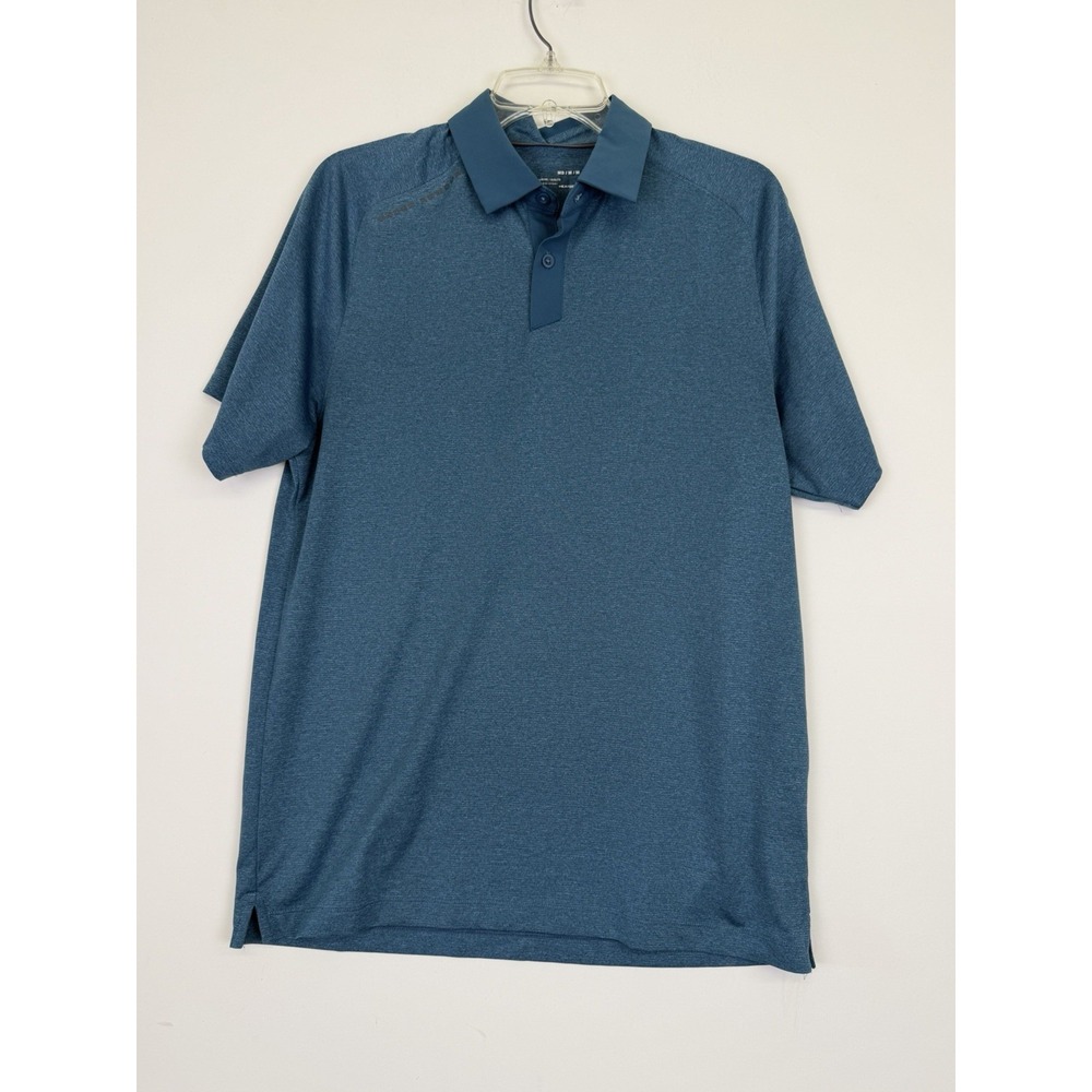 Under‎ Armour Heatgear Loose Blue Short Sleeve Polo Shirt Size medium